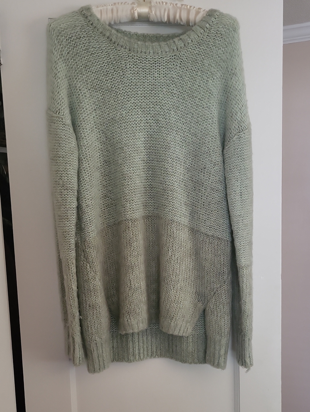 Long Light Green Limited Sweater